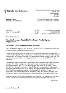 Traffic Light Replacement - Boundary Road (City View Road)