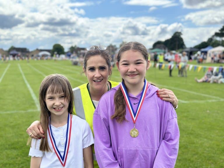 Gold Winners of the 3 Legged Race@Hellesdon Summer Fayre 2024