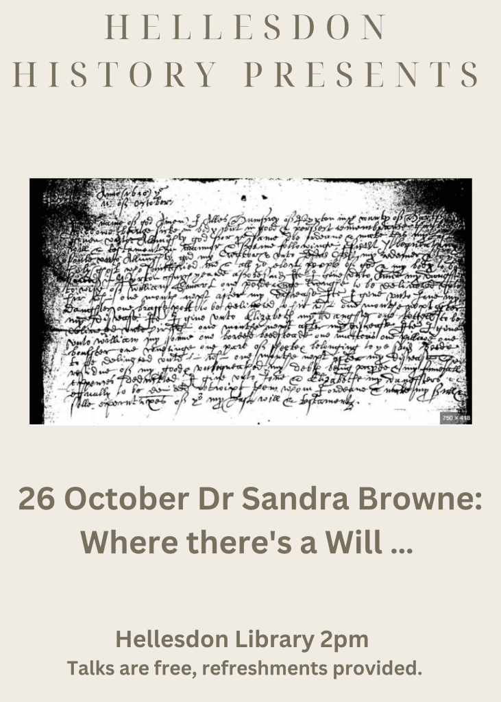 Dr Sandra Browne will be presenting her research on Norwich wills.  The wills of single women in the Norwich diocese in the seventeenth century give us a chance to hear their voices and to see the practical realities of the lives of a section of society which has been overlooked in standard histories.