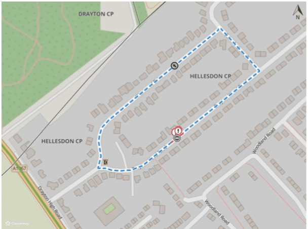 Plan of Drayton Wood Road Closure
